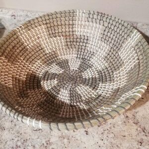 Handwoven Basket with Neutral Tones